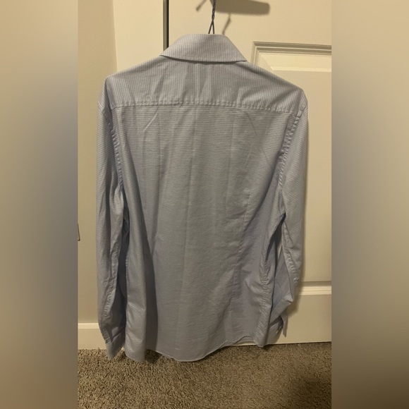 Murano Slim-Fit Long Sleeve Button-Up Light Blue Mens Medium - Picture 8 of 8